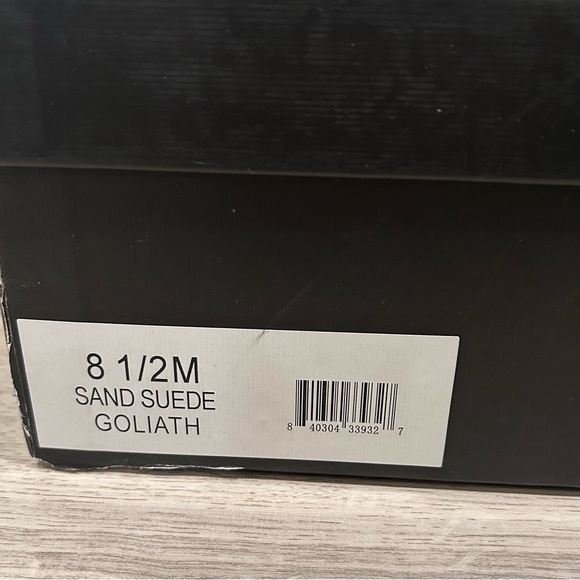 NIB J/SLIDES NYC Goliath Tan Suede Leather Loafer Shoes White Platform Size 8.5 - Picture 3 of 7